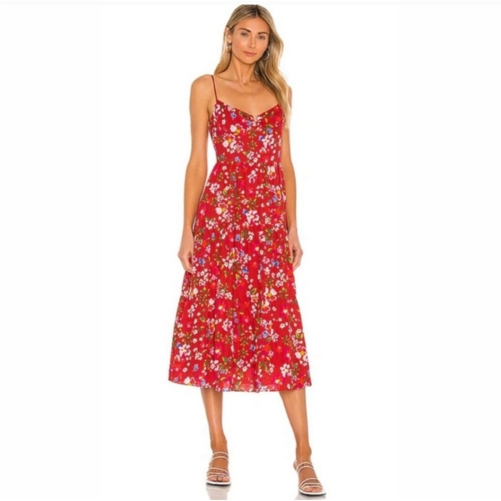 SAU LEE Blossom Midi Dress. Size 4.